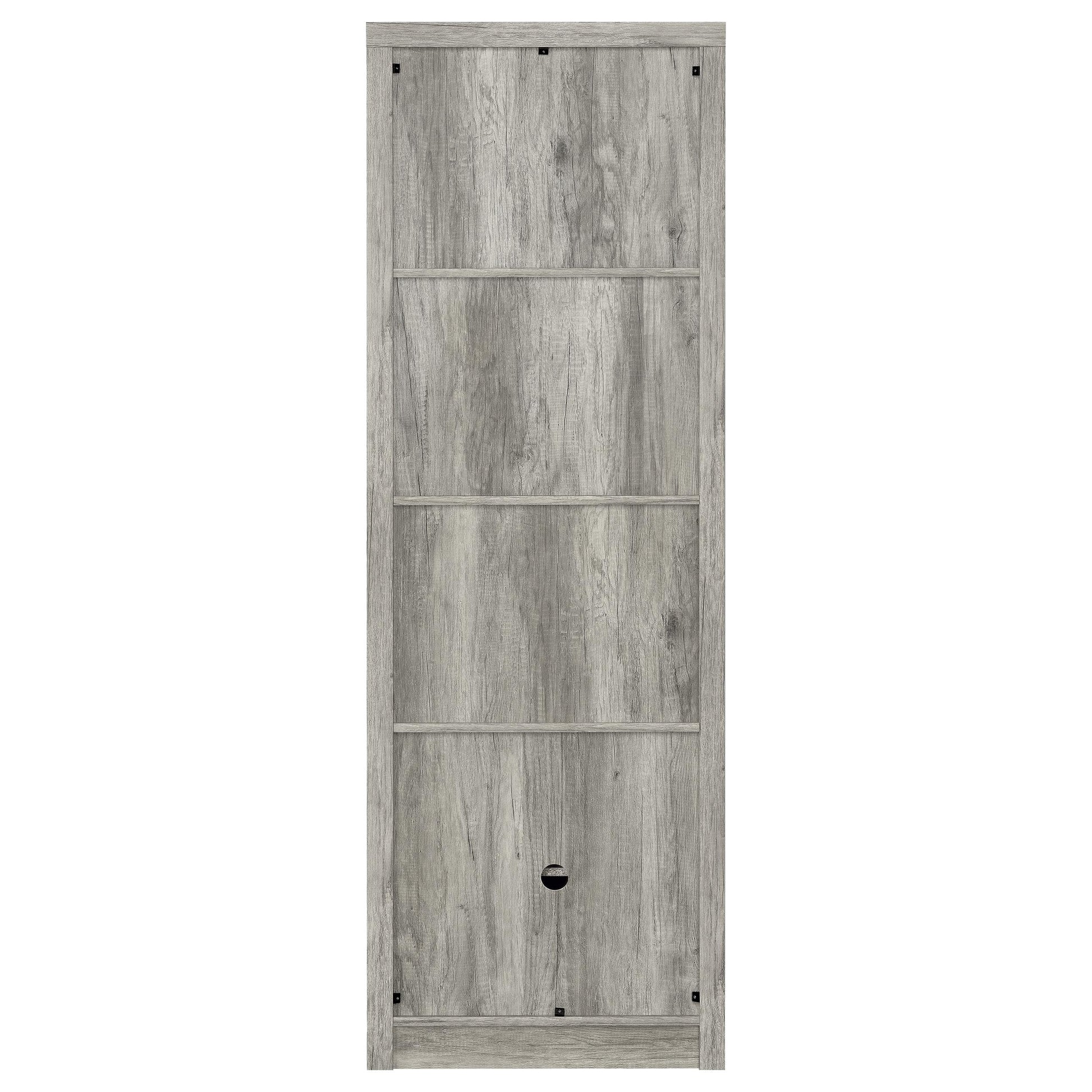 Burke 4-shelf Engineered Wood Media Tower Grey Driftwood