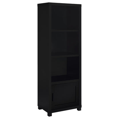 Sachin 3-shelf Engineered Wood Media Tower Black