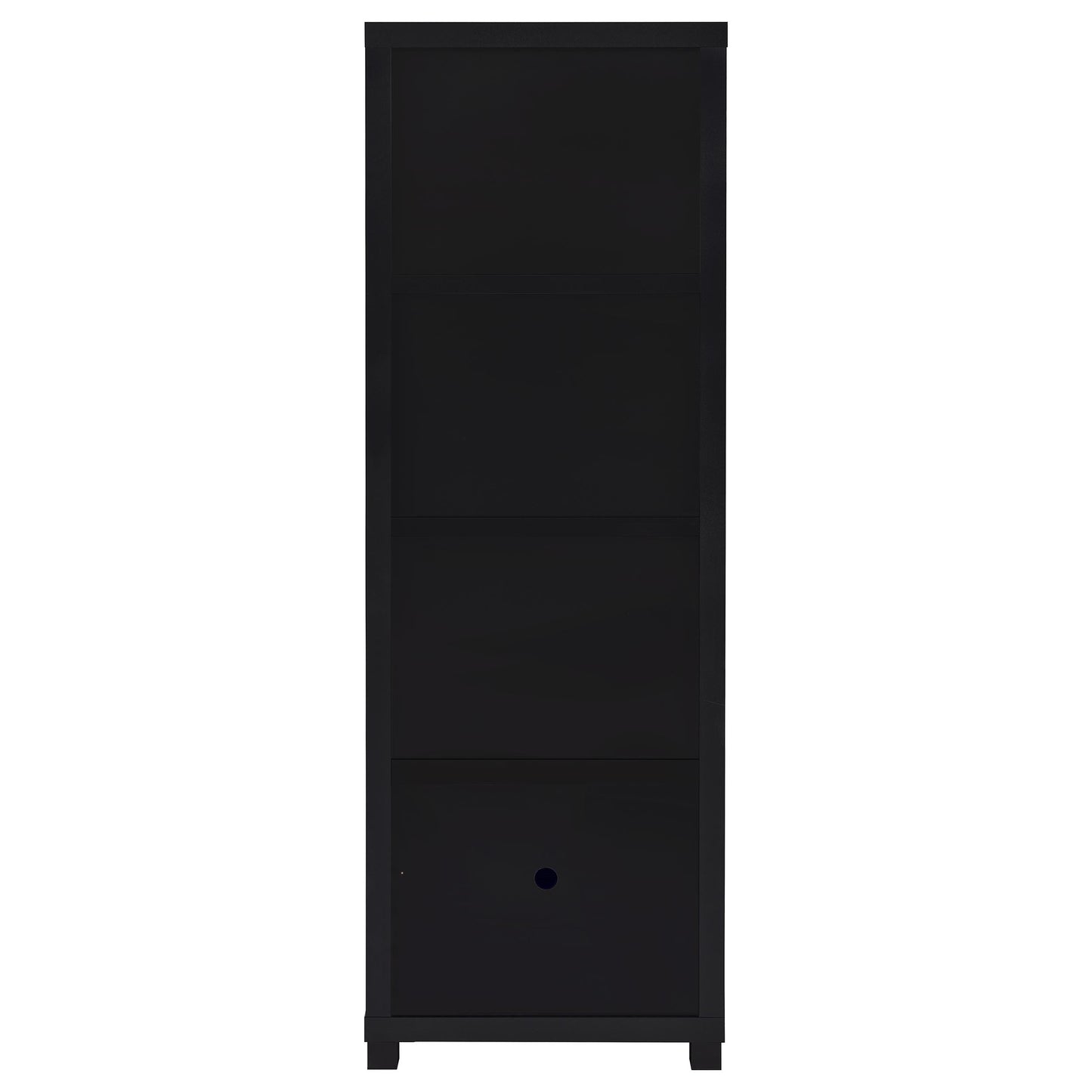Sachin 3-shelf Engineered Wood Media Tower Black