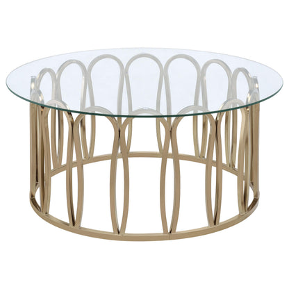 Monett 2-piece Coffee and End Table Set Chocolate Chrome