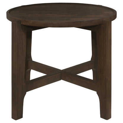 Cota 3-piece Solid Wood Coffee and End Table Set Dark Brown