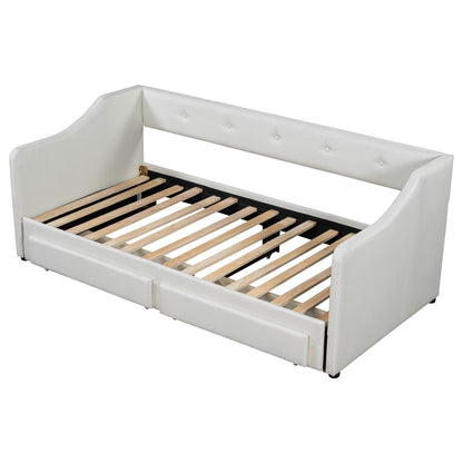 Upholstered Daybed With 2 Drawers - The Sleep Loft - Online Mattress Showroom NYC