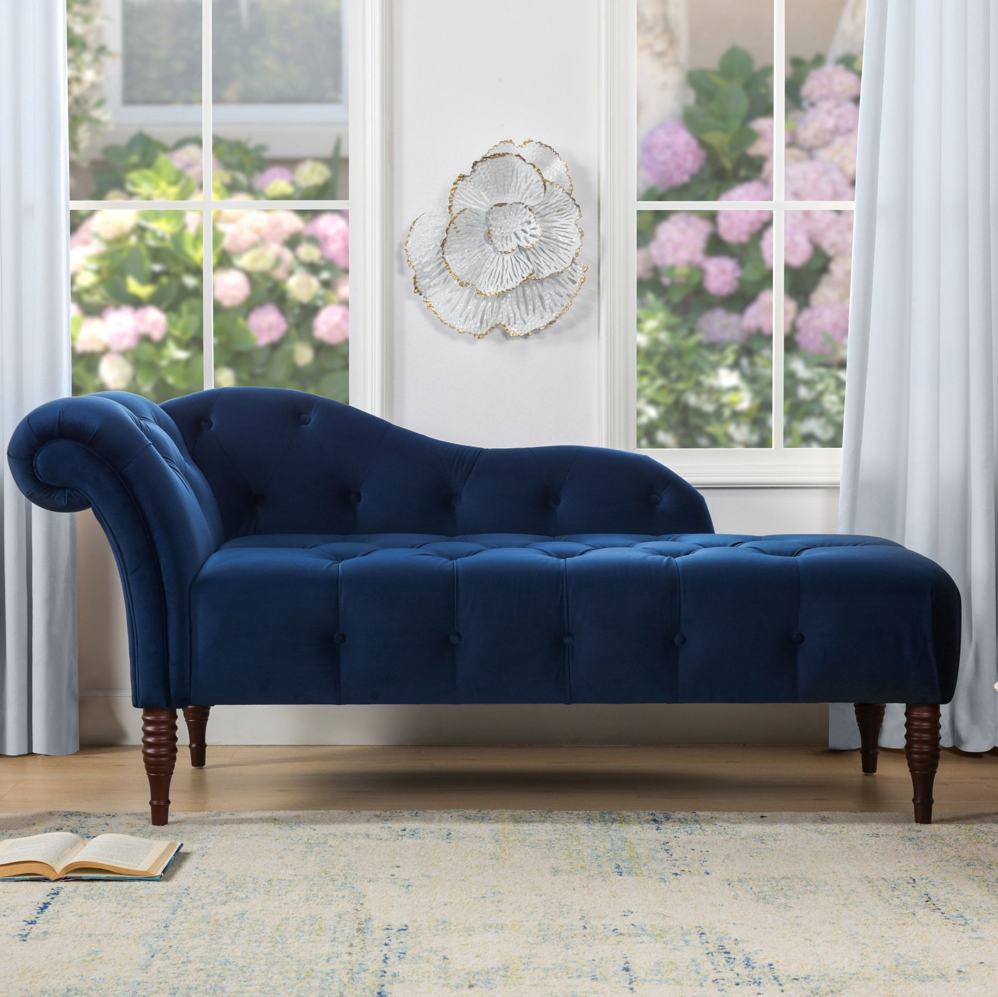 Samuel - Tufted Roll Arm Chaise Lounge - The Sleep Loft - Online Mattress Showroom NYC