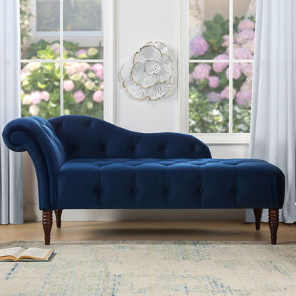 Samuel - Tufted Roll Arm Chaise Lounge - The Sleep Loft - Online Mattress Showroom NYC