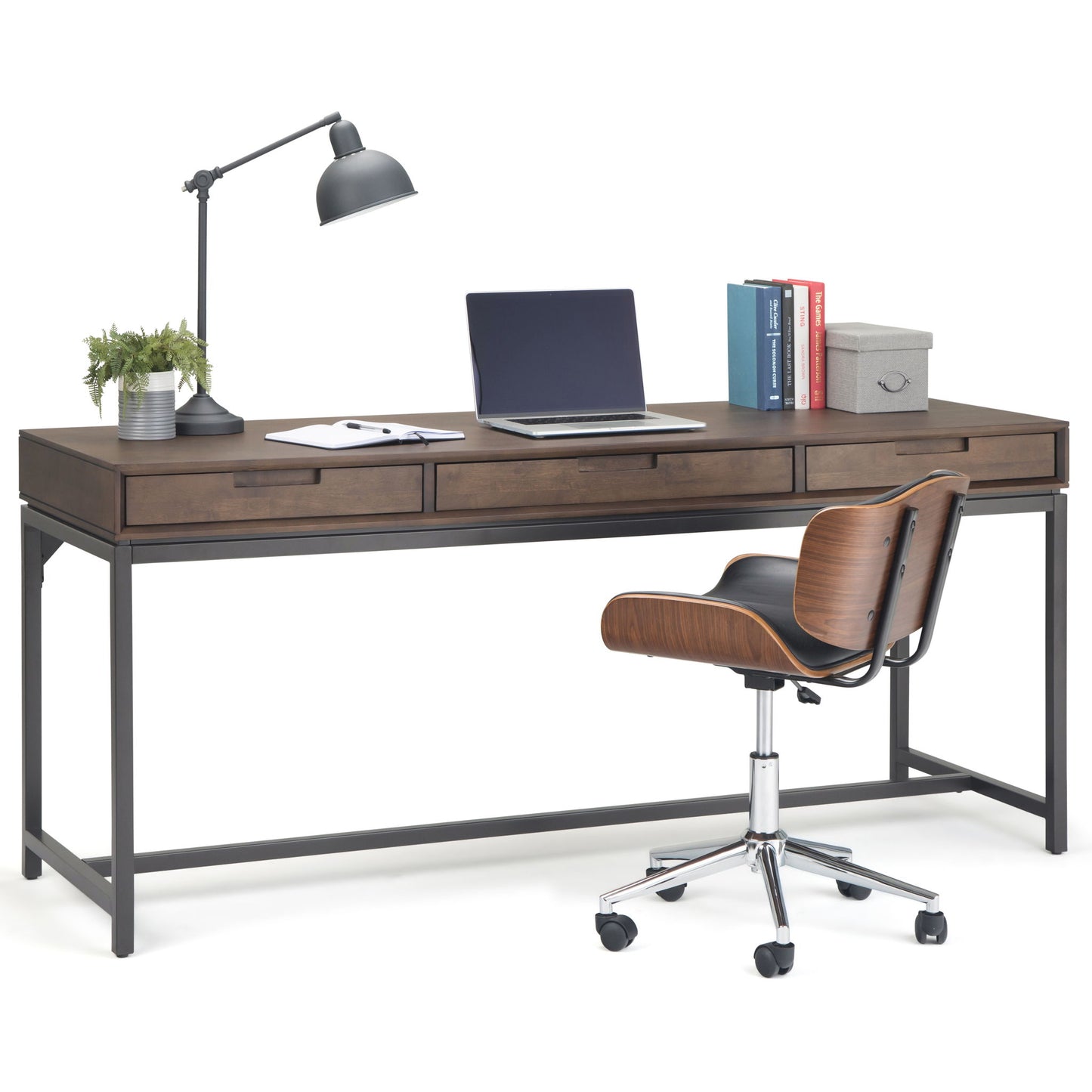 Banting - Mid Century Wide Desk, Handcrafted - The Sleep Loft - Online Mattress Showroom NYC