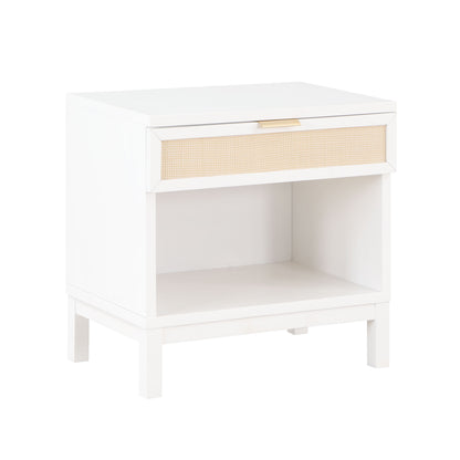 Blake - 1 Drawer Nightstand - White - The Sleep Loft - Online Mattress Showroom NYC