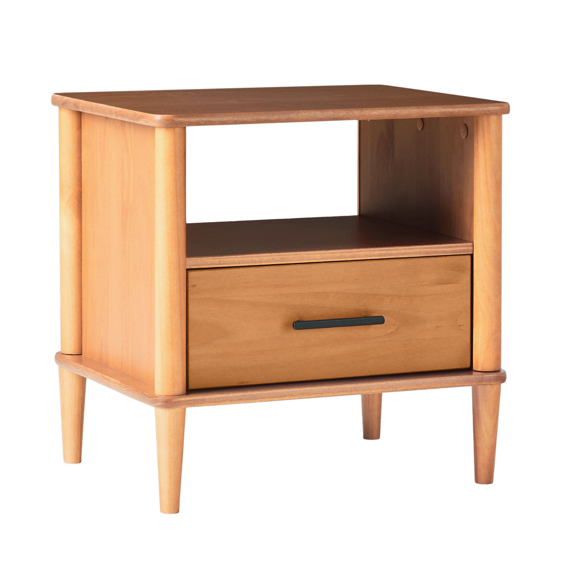 Transitional Solid Wood Spindle Nightstand - The Sleep Loft - Online Mattress Showroom NYC