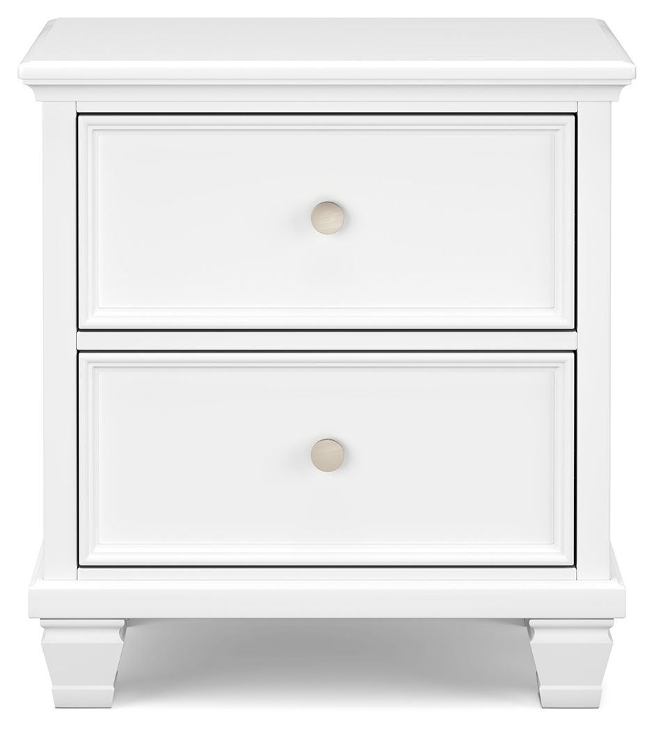 Fortman - Two Drawer Night Stand - White - The Sleep Loft - Online Mattress Showroom NYC