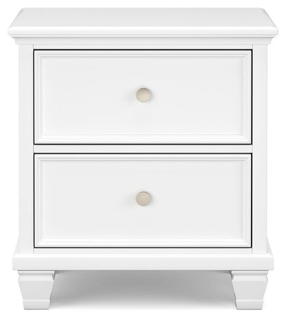 Fortman - Two Drawer Night Stand - White - The Sleep Loft - Online Mattress Showroom NYC