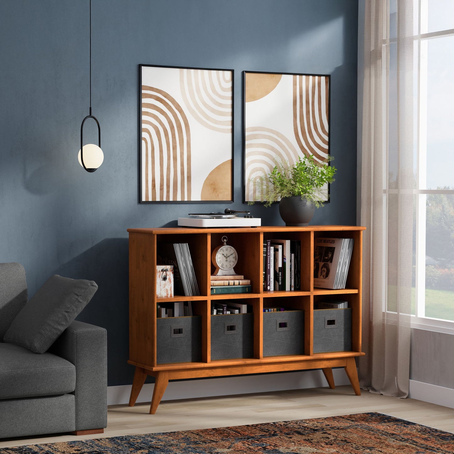 Draper - Handcrafted Low Bookcase - The Sleep Loft - Online Mattress Showroom NYC