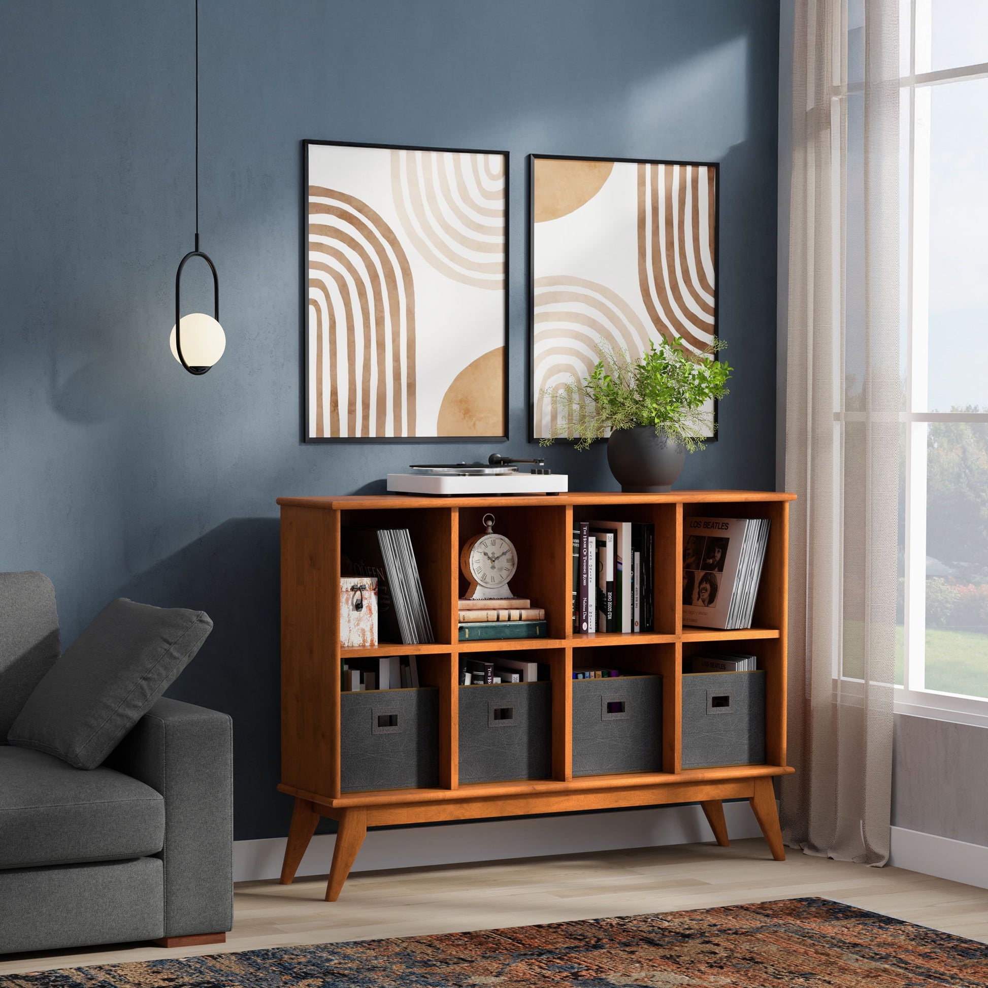 Draper - Handcrafted Low Bookcase - The Sleep Loft - Online Mattress Showroom NYC
