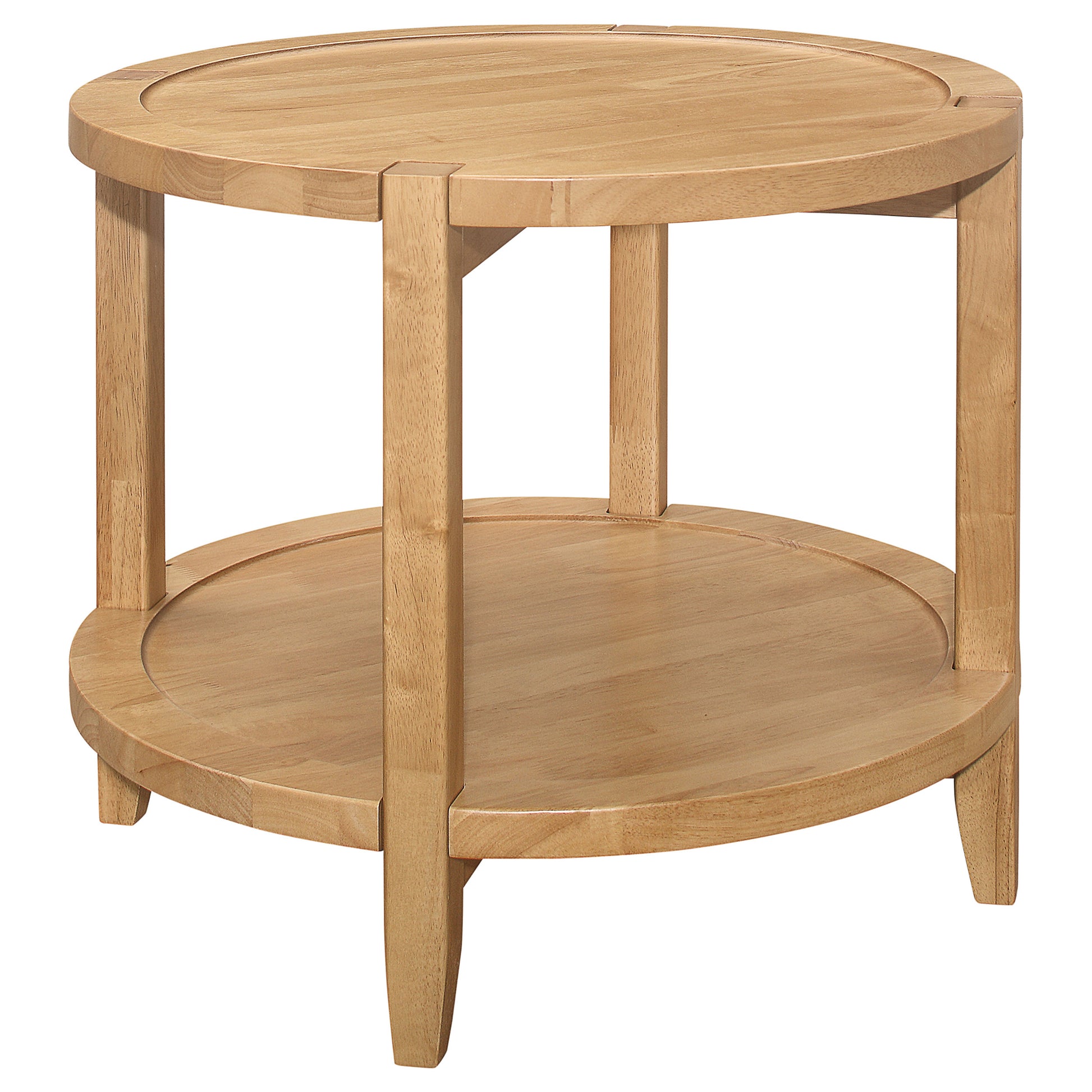 Camillo 2-piece Round Coffee and End Table Set Maple 