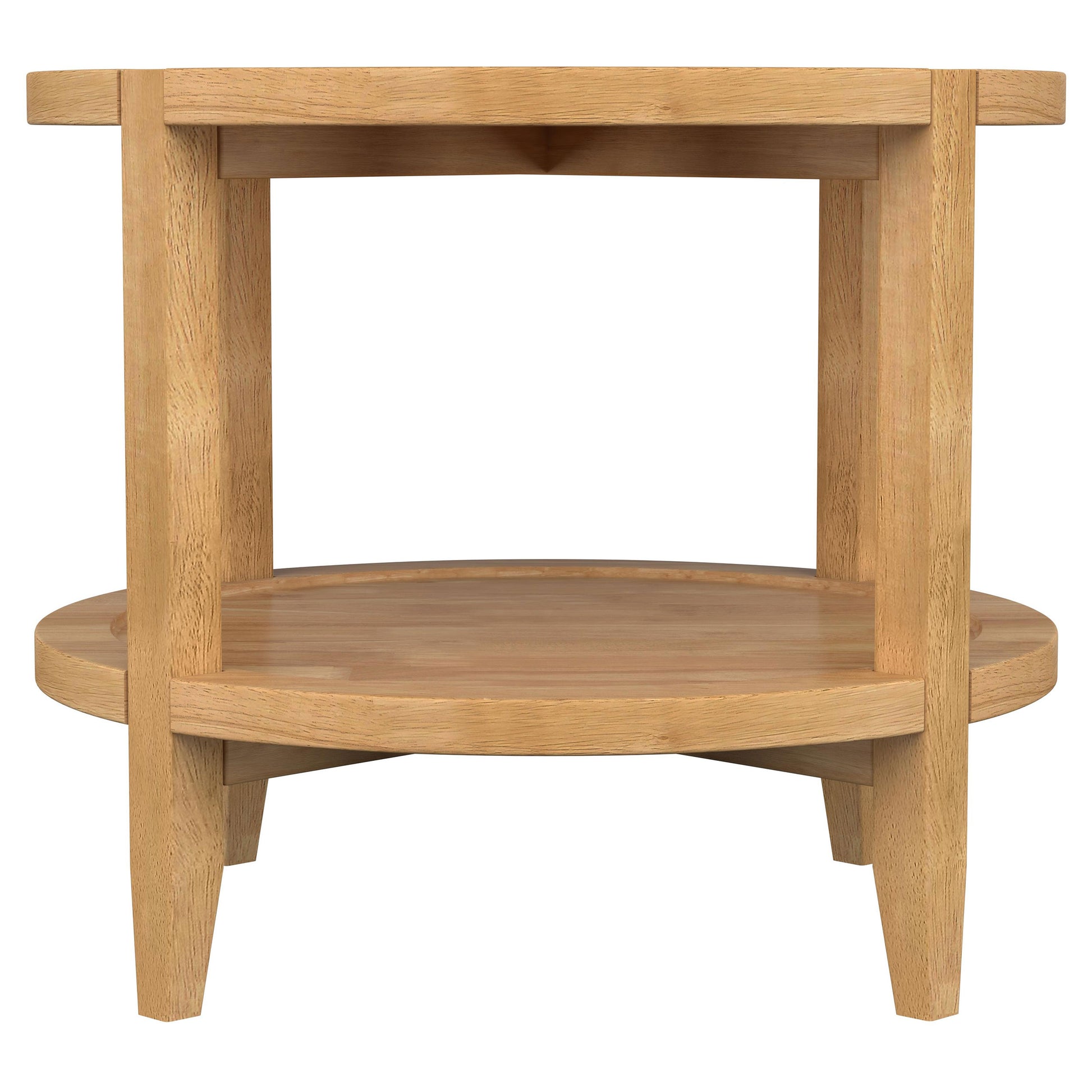 Camillo 3-piece Round Coffee and End Table Set Maple 