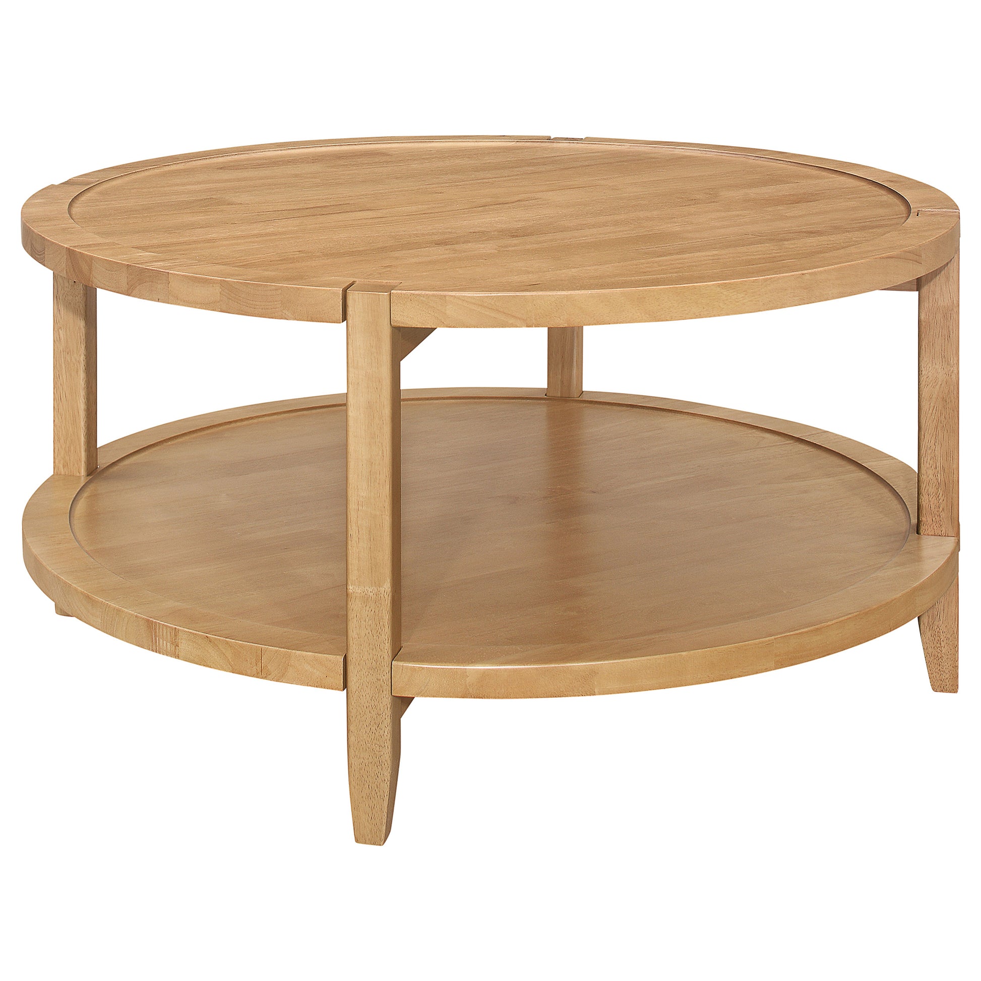Camillo 3-piece Round Coffee and End Table Set Maple 
