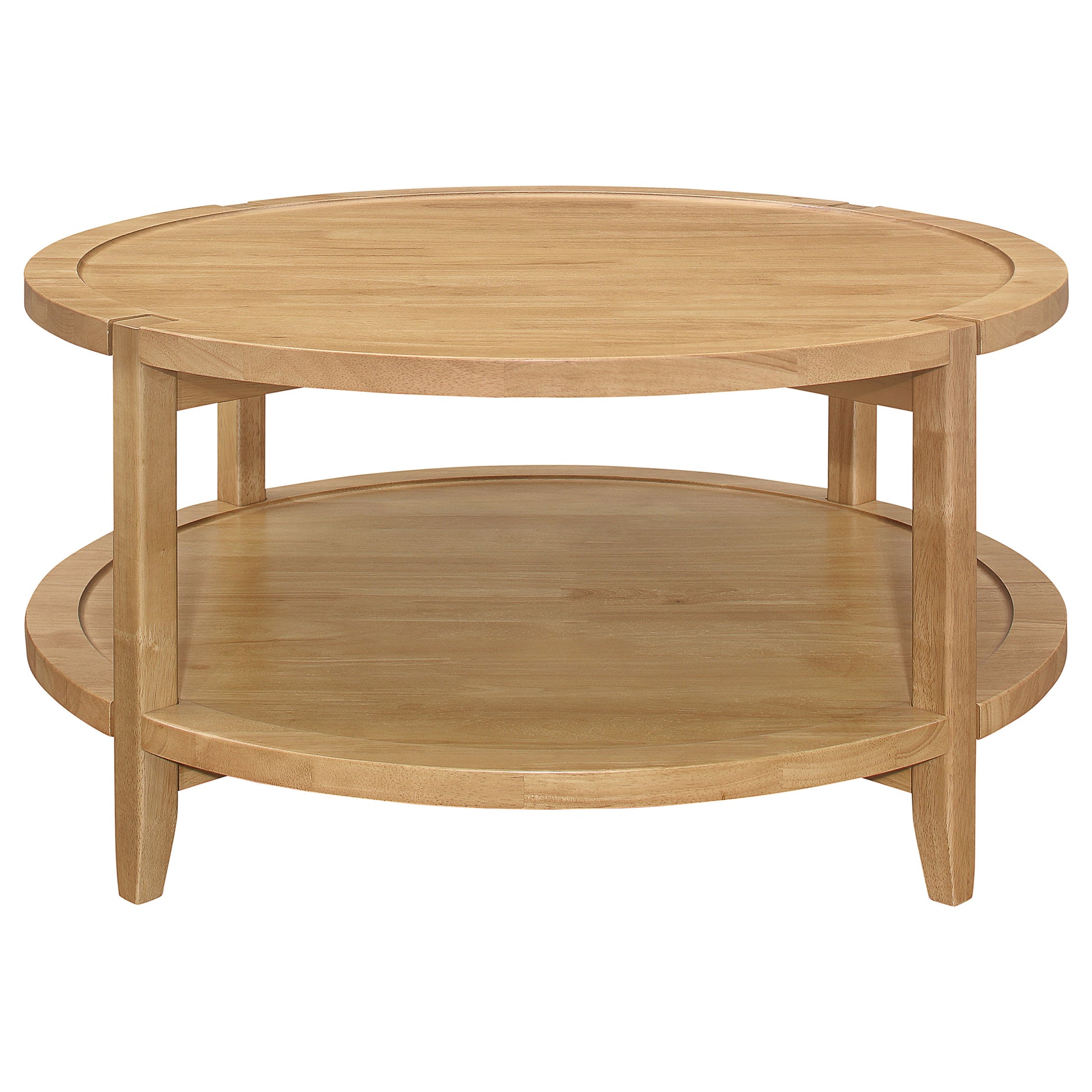 Camillo 3-piece Round Coffee and End Table Set Maple 