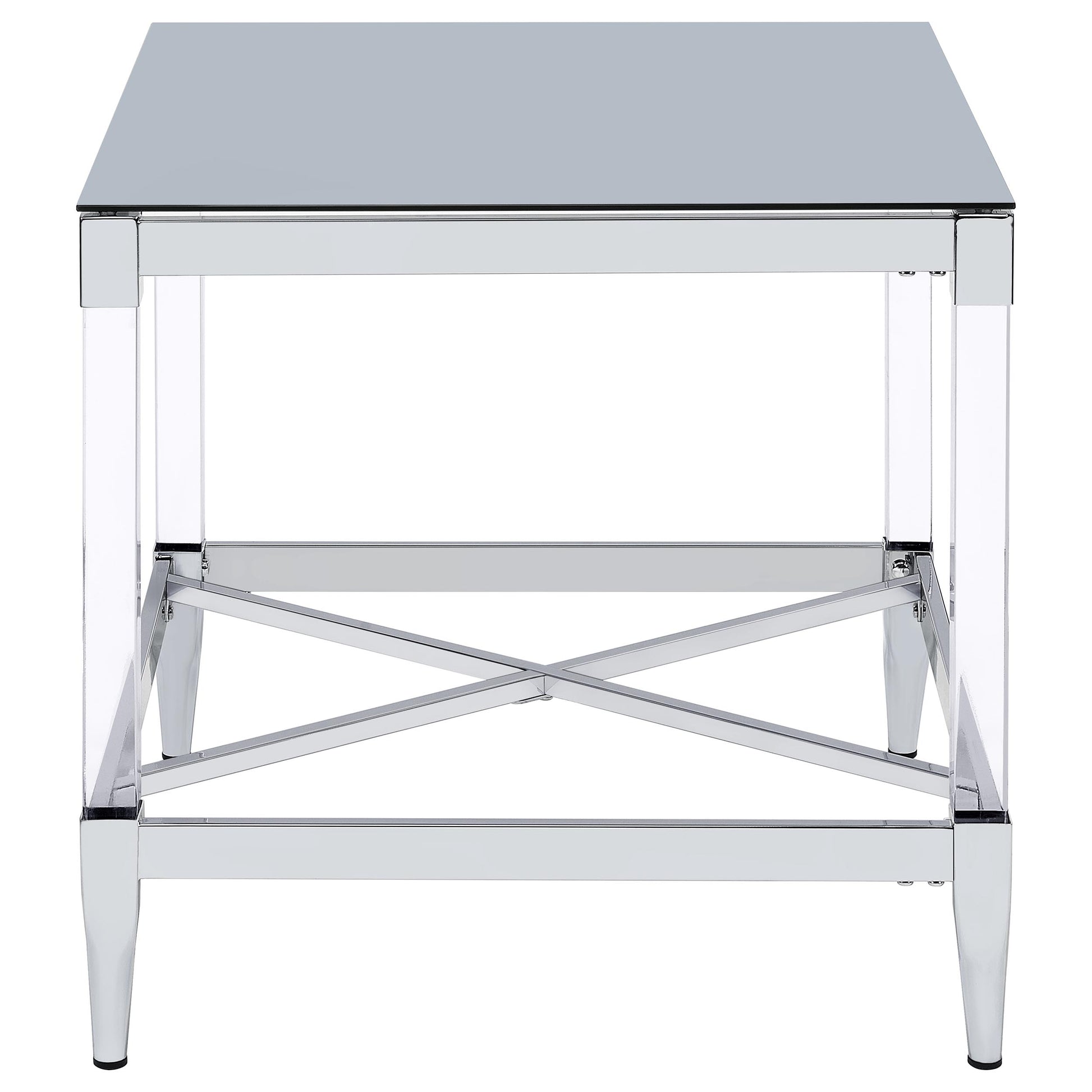 Lindley 2-piece Square Coffee and End Table Set Chrome
