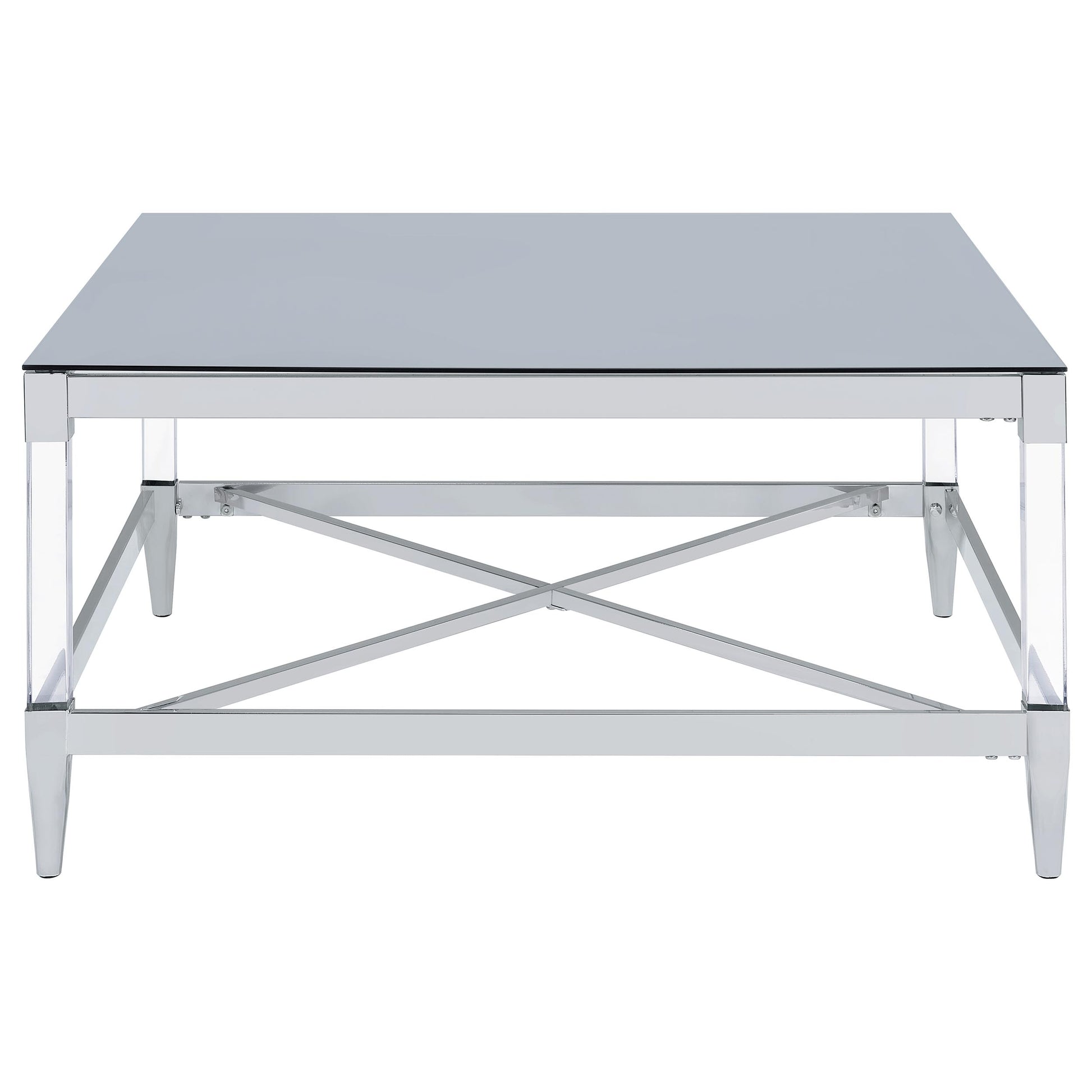 Lindley 2-piece Square Coffee and End Table Set Chrome