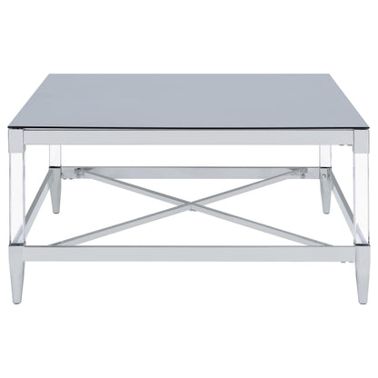 Lindley 2-piece Square Coffee and End Table Set Chrome