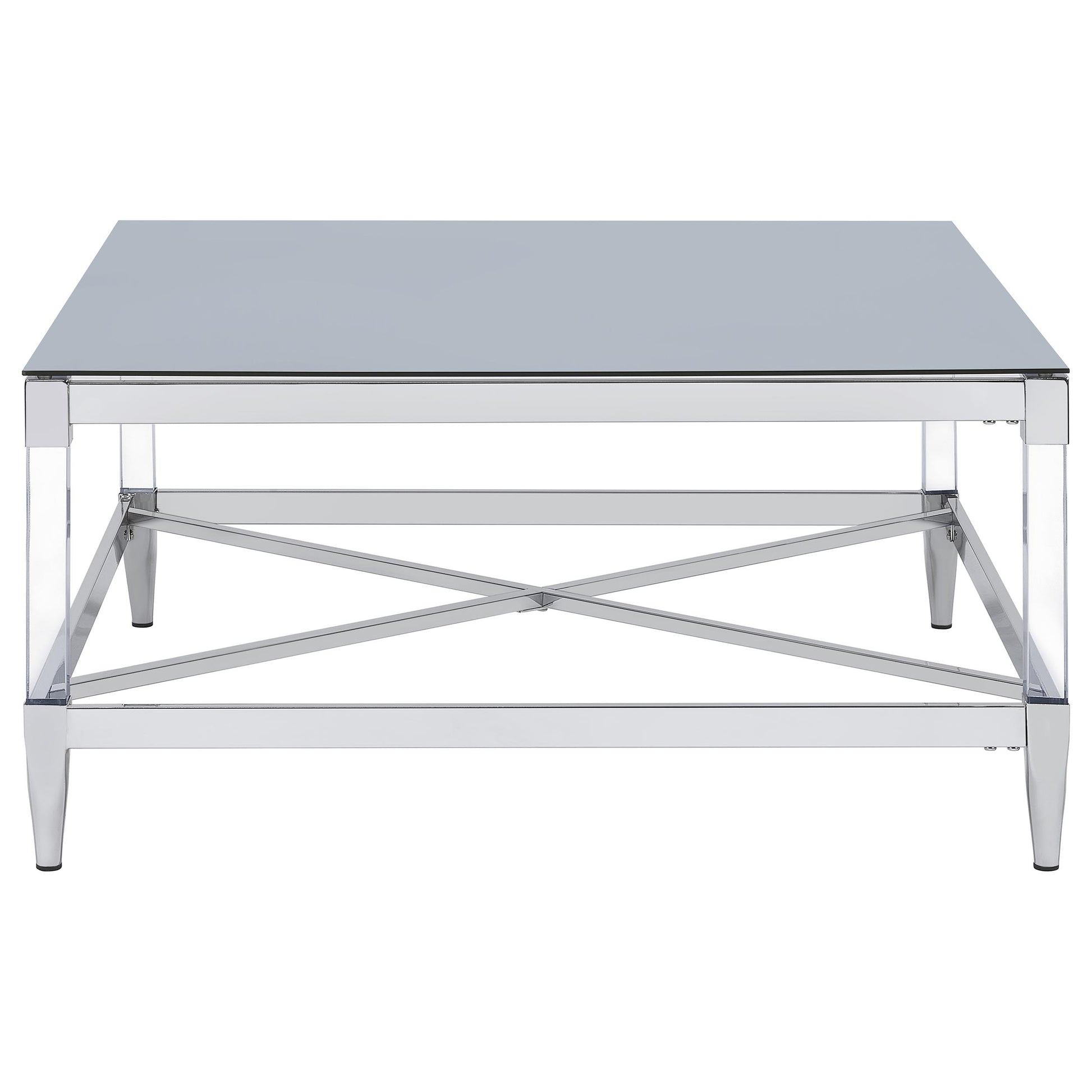 Lindley 2-piece Square Coffee and End Table Set Chrome