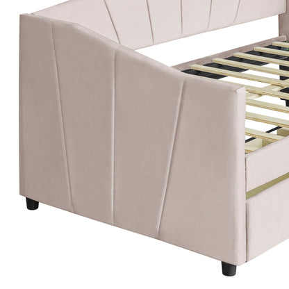 Upholstered Daybed With Two Drawers And Wood Slat - The Sleep Loft - Online Mattress Showroom NYC