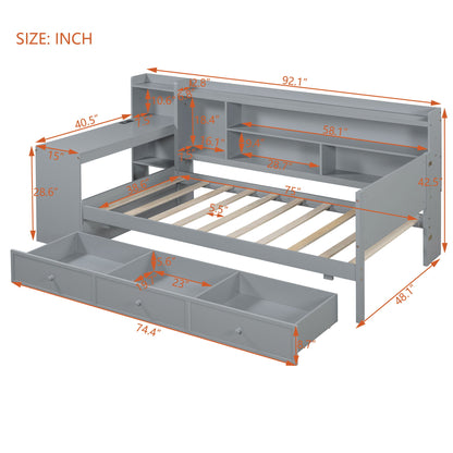 Daybed With 3 Drawers USB Ports And Desk - The Sleep Loft - Online Mattress Showroom NYC