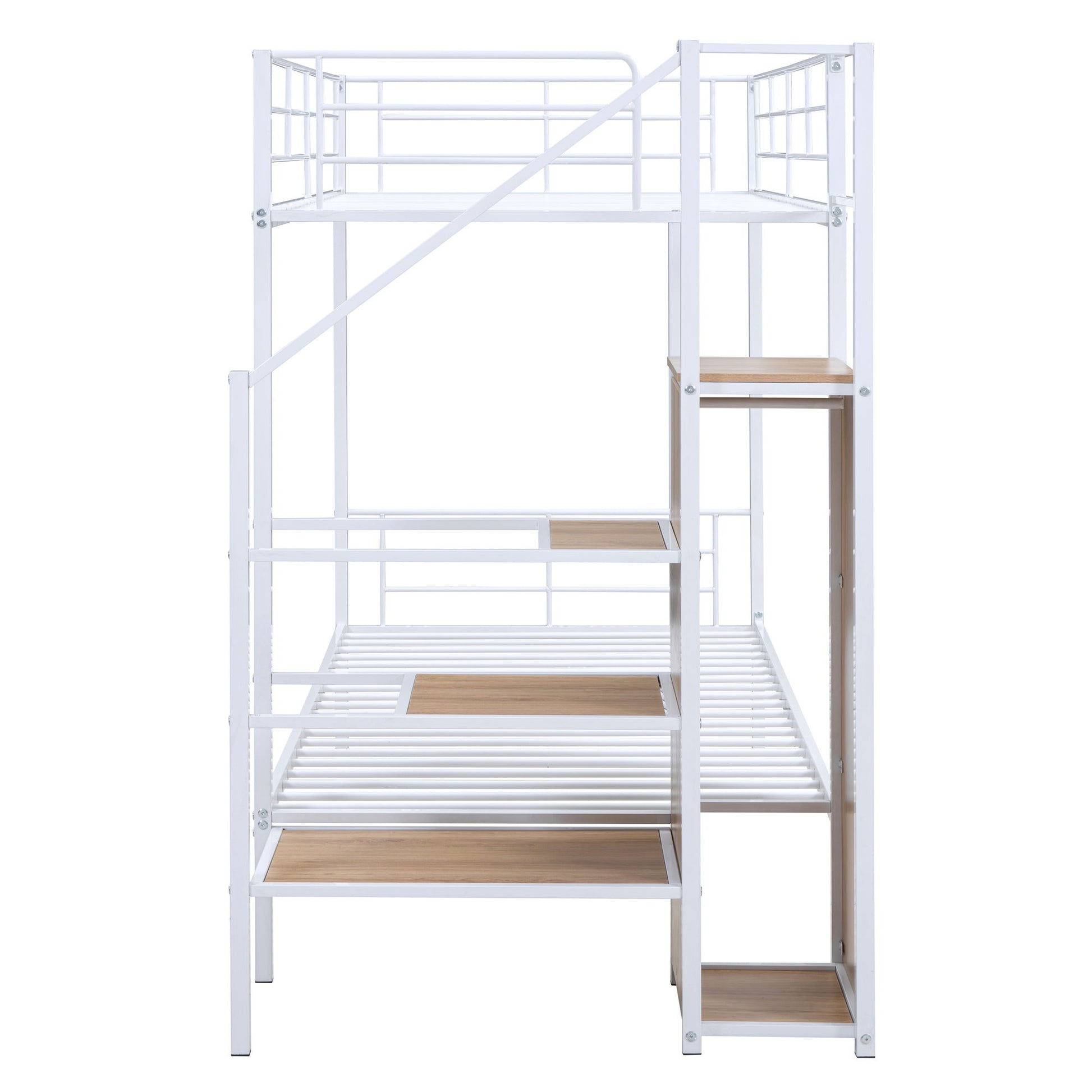 Bunk Bed With Lateral Storage Ladder And Wardrobe - The Sleep Loft - Online Mattress Showroom NYC