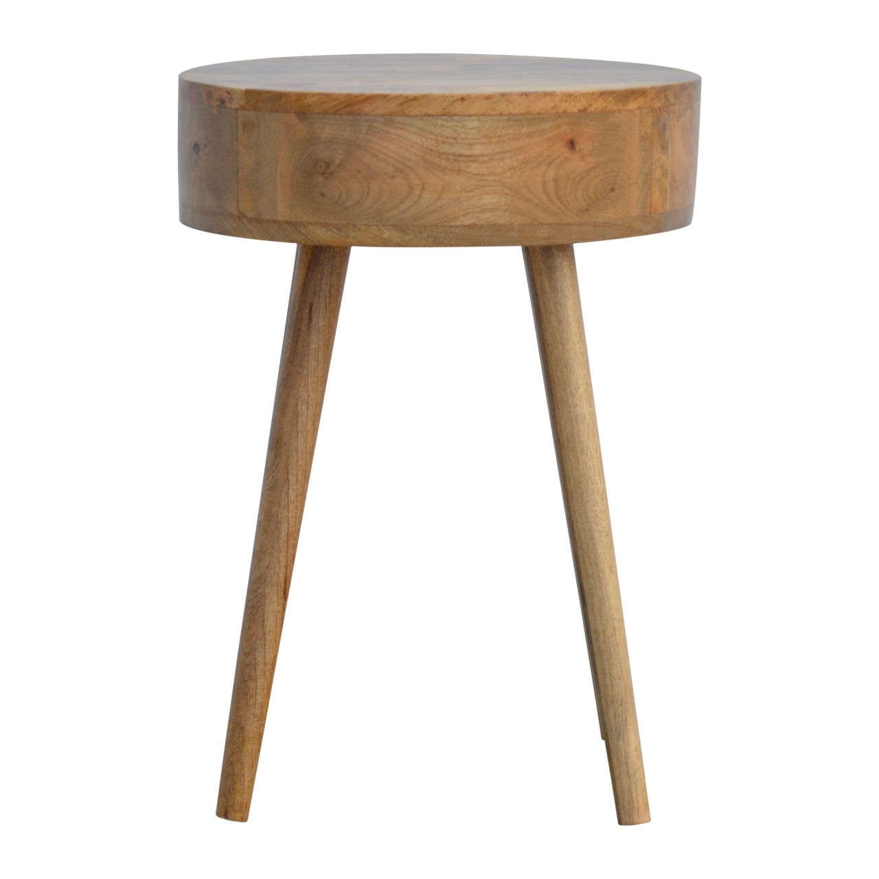 Nordic Chestnut Circular Nightstand - The Sleep Loft - Online Mattress Showroom NYC