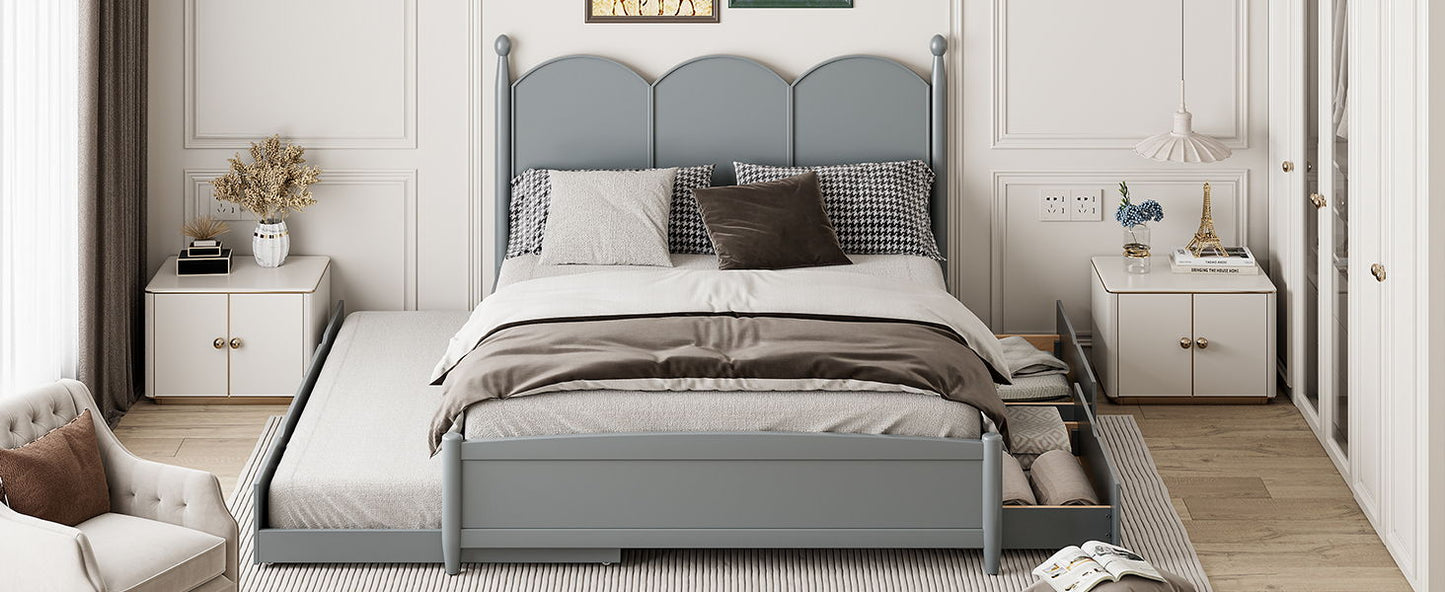 Platform Bed With With 2 Big Drawers And Trundle - The Sleep Loft - Online Mattress Showroom NYC