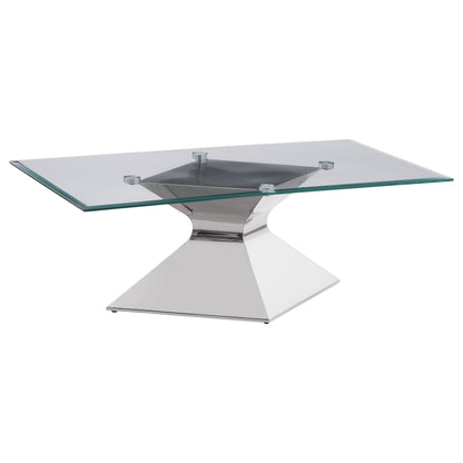 Jenny 2-piece Rectangular Coffee and End Table Set Chrome