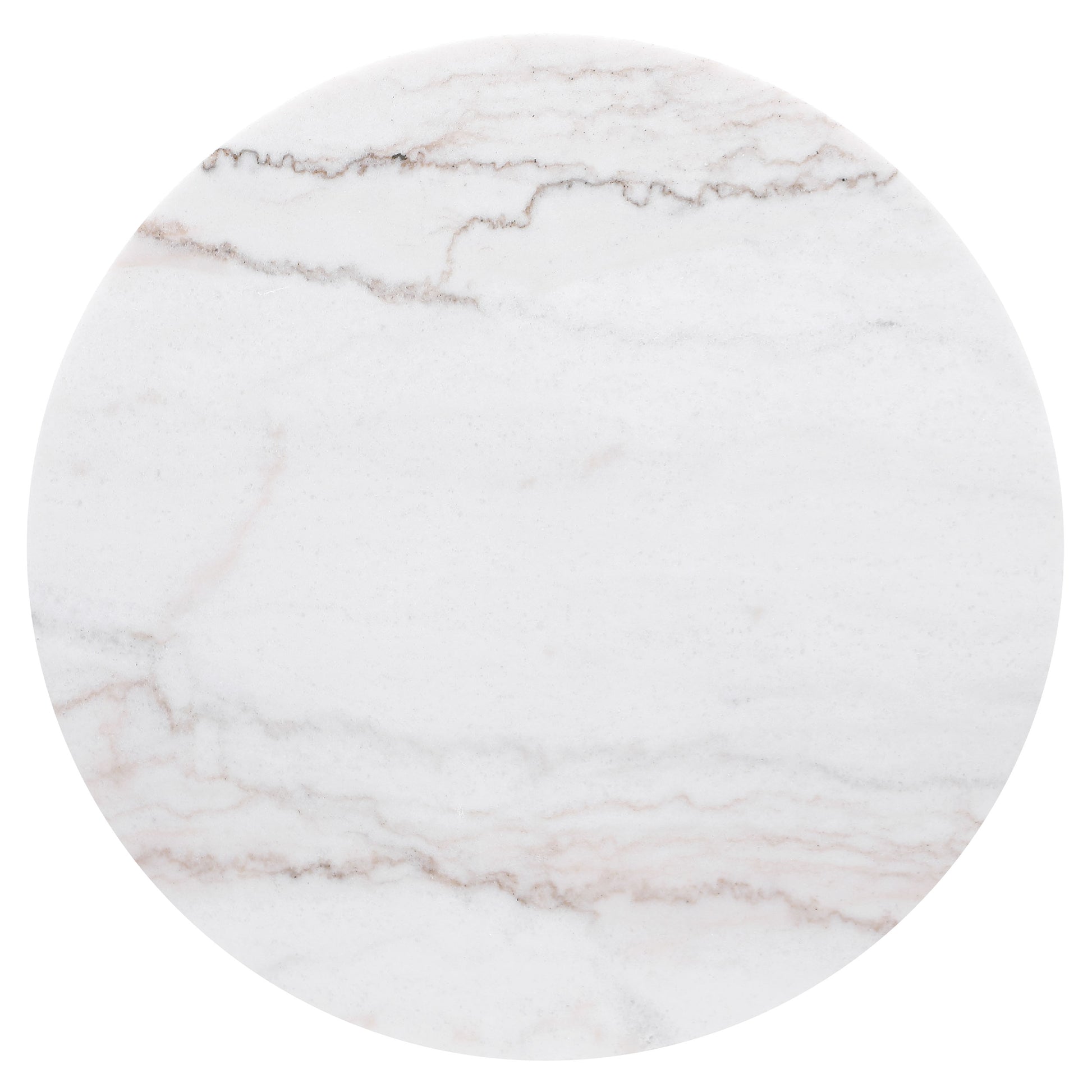 Jason Round White Marble Top Side End Table Charcoal