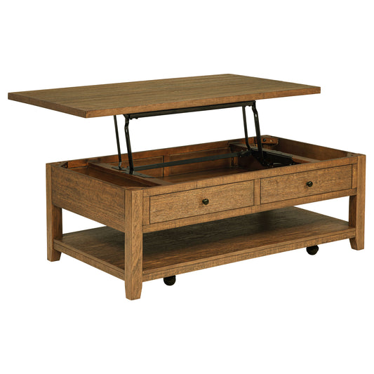 Payne 48-inch Mobile Lift Top Coffee Table Distressed Brown - The Sleep Loft - Online Mattress Showroom NYC