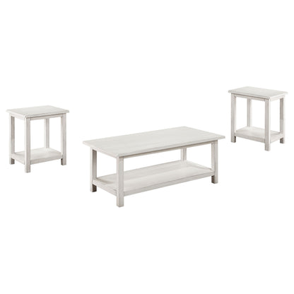 Payne 3-piece Coffee and End Table Set Distressed White
