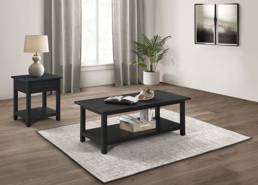 Payne 2-piece Coffee and 1-drawer End Table Set Java - The Sleep Loft - Online Mattress Showroom NYC