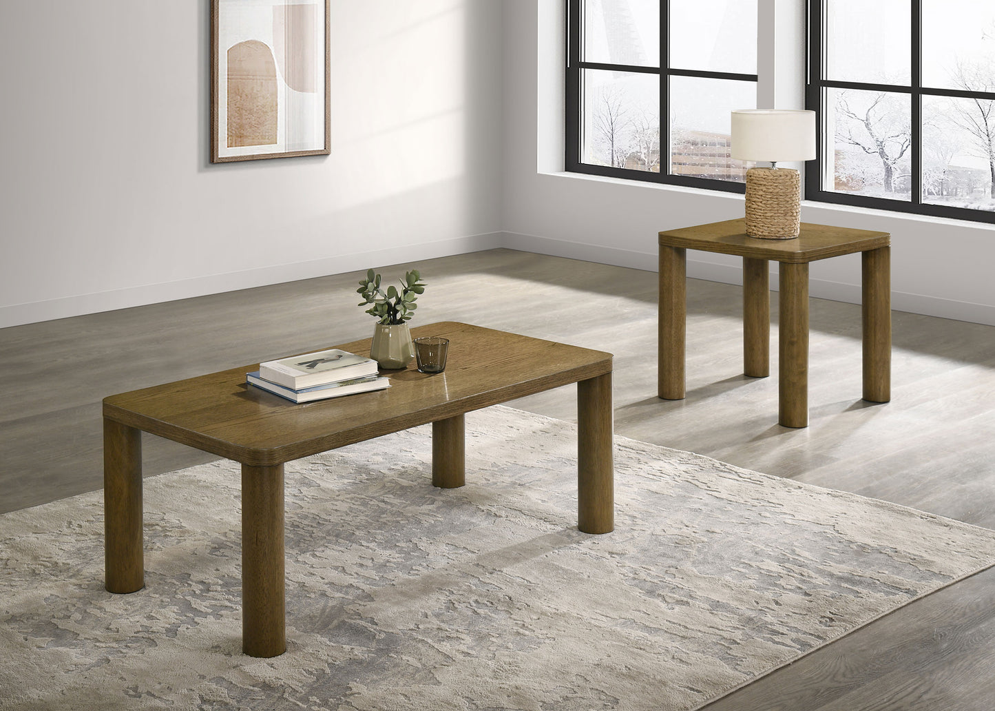 Castlewood Engineered Wood Cocktail Coffee Table Brown Oak