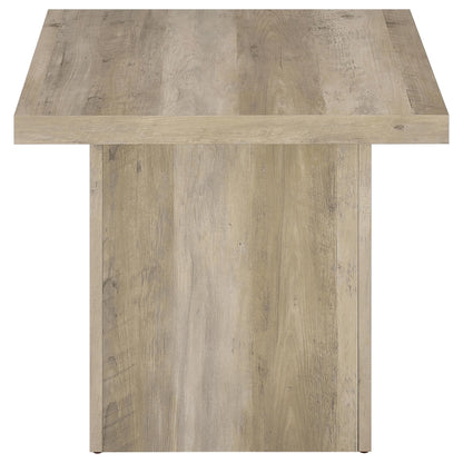 Devar Square Engineered Wood End Table Distressed Pine