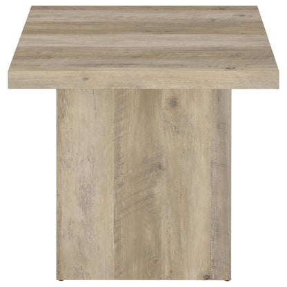 Devar 2-piece Square Coffee End Table Set Distressed Pine