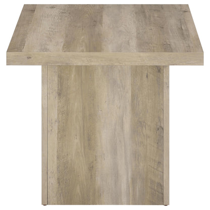 Devar 2-piece Square Coffee End Table Set Distressed Pine