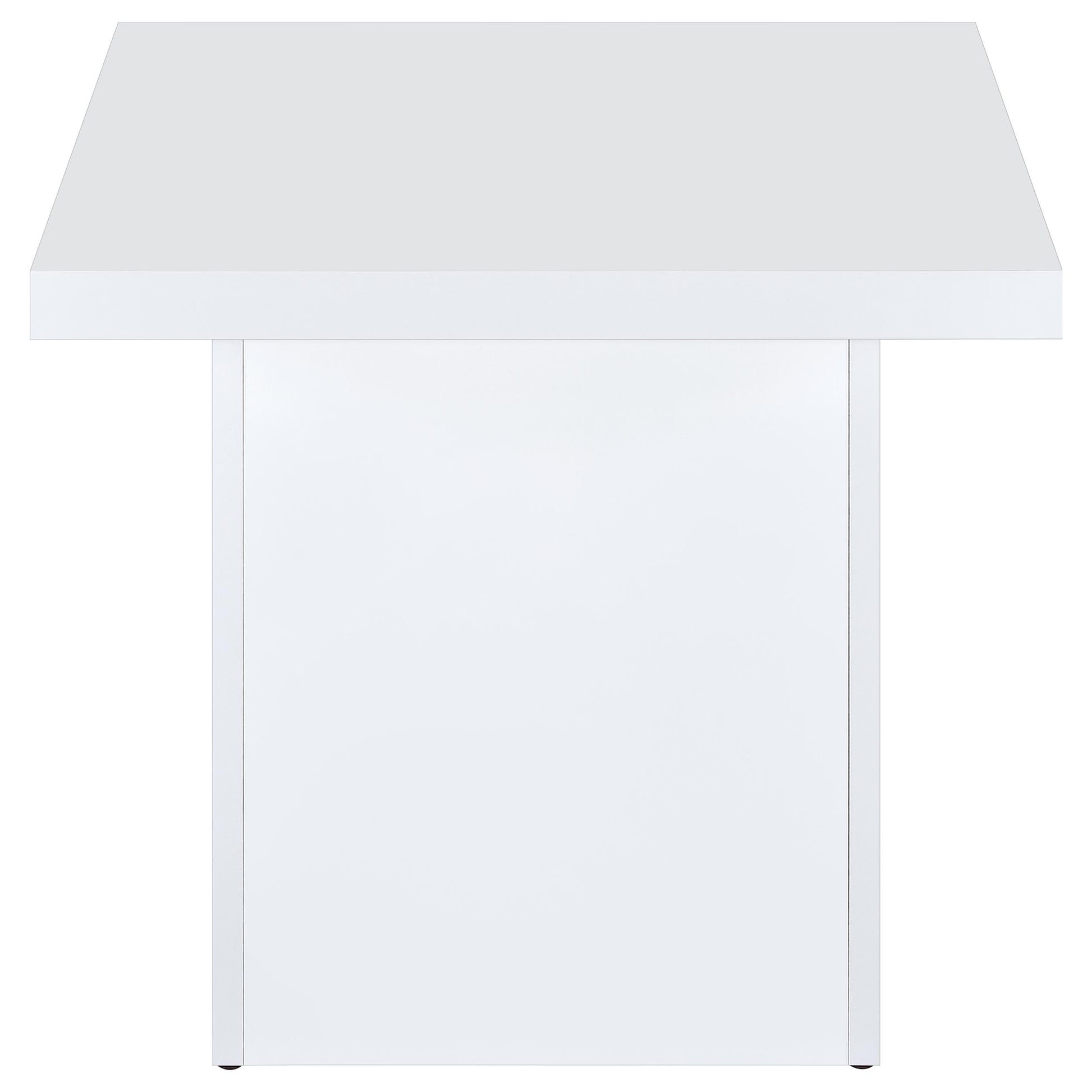 Devar 2-piece Square Coffee End Table Set White High Gloss