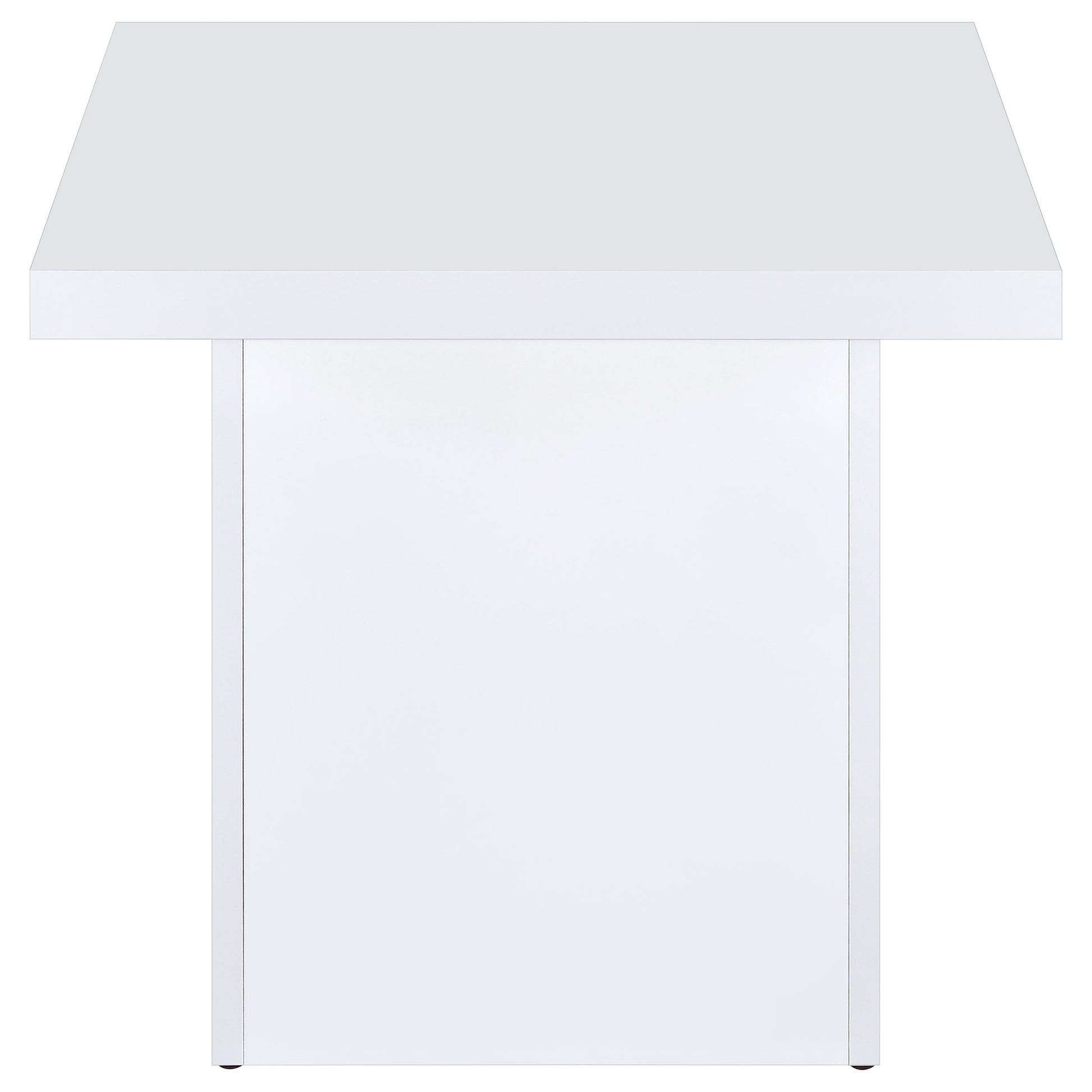 Devar 2-piece Square Coffee End Table Set White High Gloss