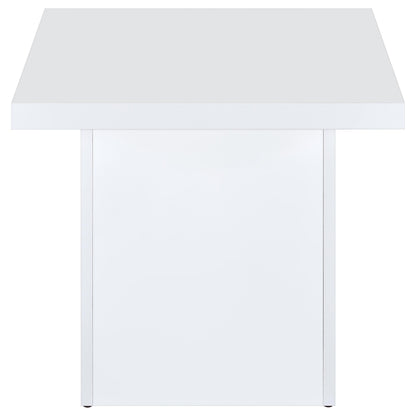 Devar 3-piece Square Coffee End Table Set White High Gloss
