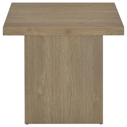 Devar 2-piece Square Cocktail Coffee End Table Set Latte