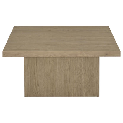 Devar 2-piece Square Cocktail Coffee End Table Set Latte