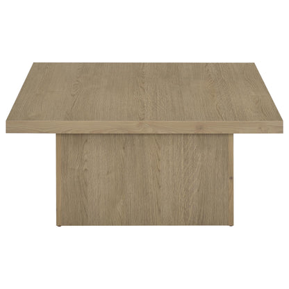 Devar 2-piece Square Cocktail Coffee End Table Set Latte