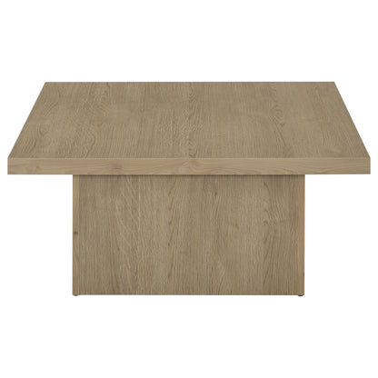 Devar 3-piece Square Cocktail Coffee End Table Set Latte