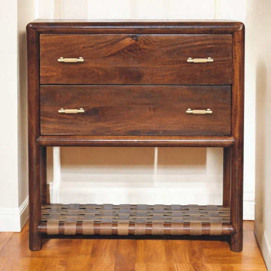 Regency - Woven 2 Drawer Nightstand - Brown - The Sleep Loft - Online Mattress Showroom NYC