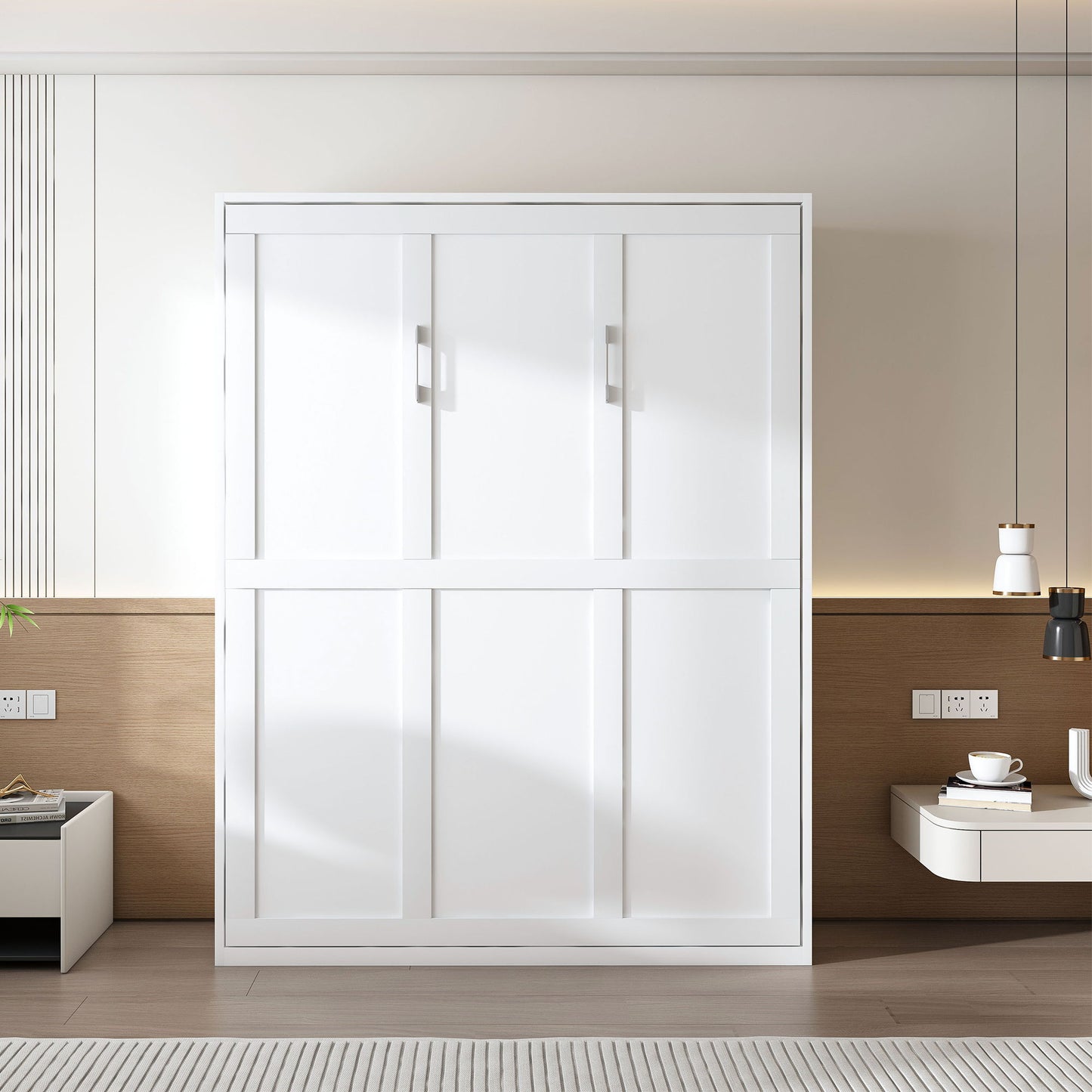 Queen Murphy Bed, Foldable Wall Bed, Space Saving Design For Bedrooms - White - The Sleep Loft - Online Mattress Showroom NYC