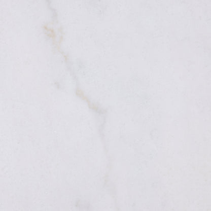 Jason Round White Marble Top Side End Table Honey Brown