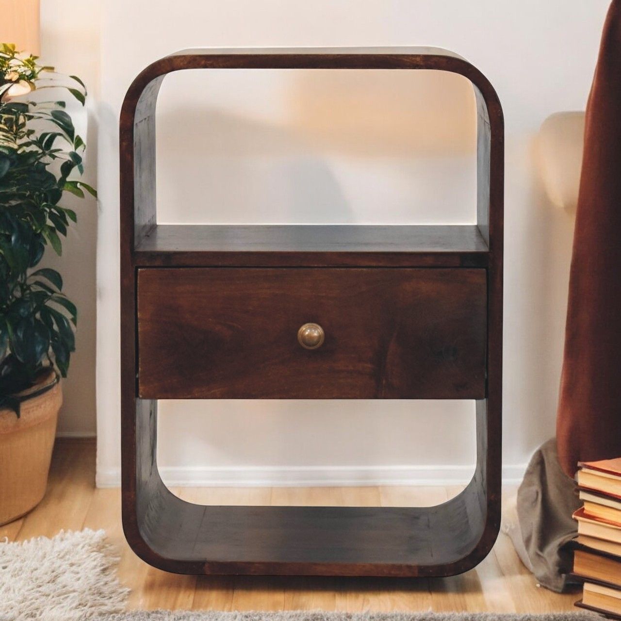 Curve Drawer Nightstand - The Sleep Loft - Online Mattress Showroom NYC
