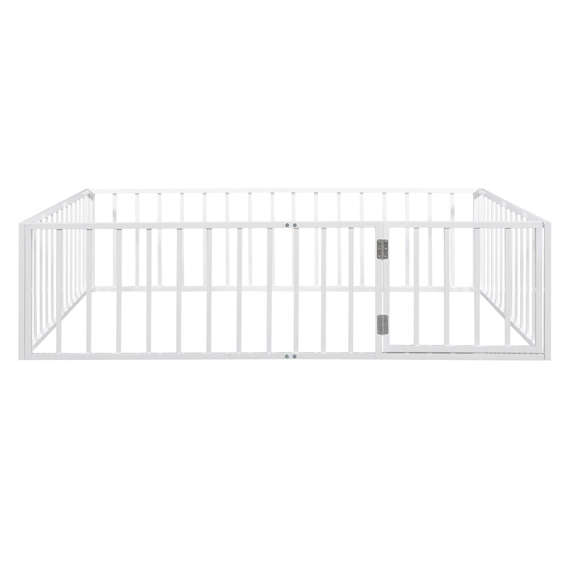 Metal Floor Bed Frame With Fence And Door - The Sleep Loft - Online Mattress Showroom NYC