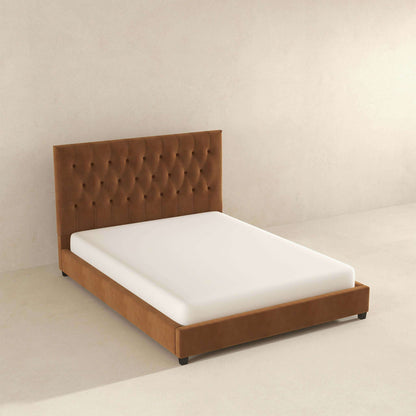 Donald - Mid-Century Modern Upholstered Platform Bed - The Sleep Loft - Online Mattress Showroom NYC